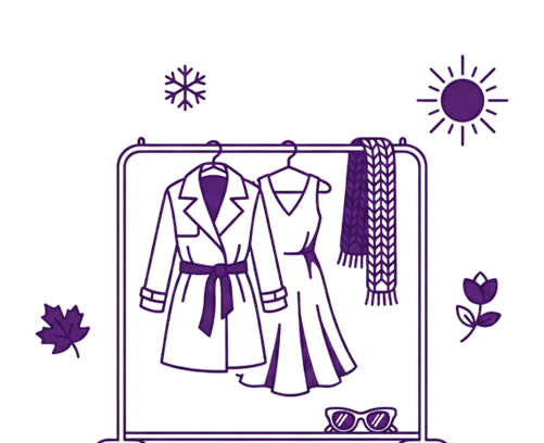 Seasonal style guides and trend forecasts illustration